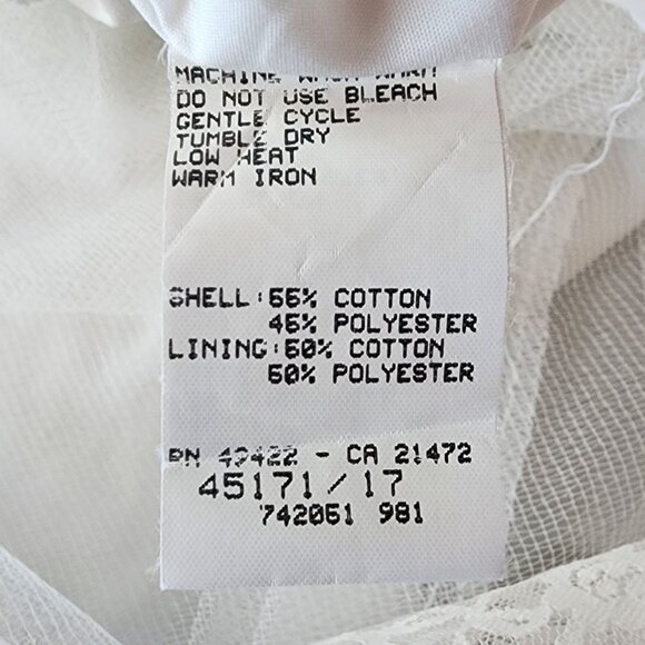 Vintage Jessica McClintock Girls 10 Dress White Lace Flower Girl First Communion - Picture 13 of 14